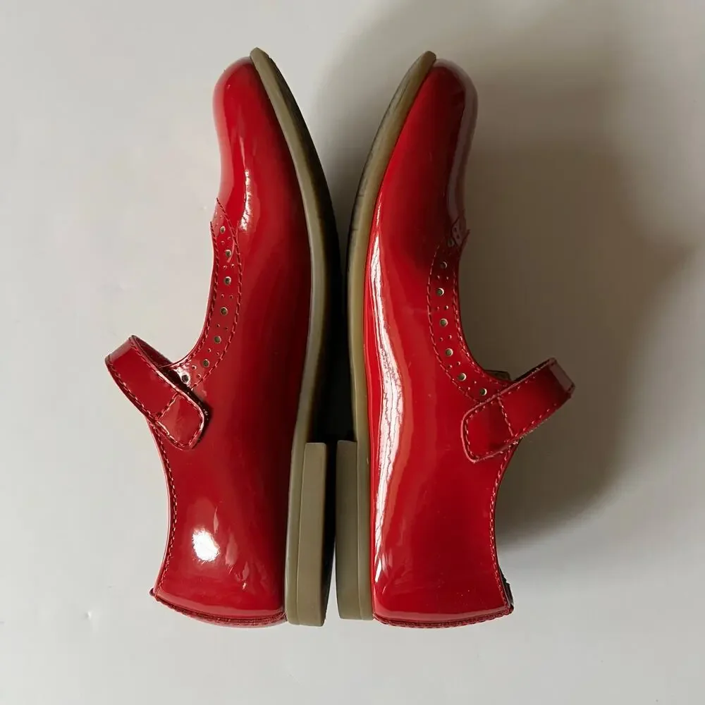 Footmates red patent leather Mary Janes